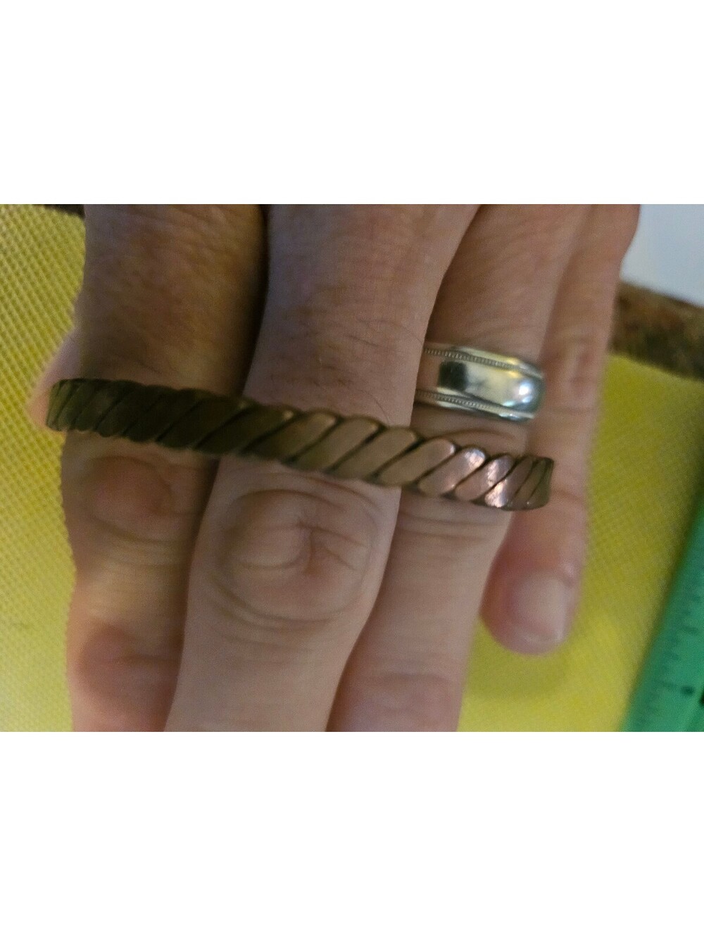 Antique Copper Cuff Bracelet- as shown- as is